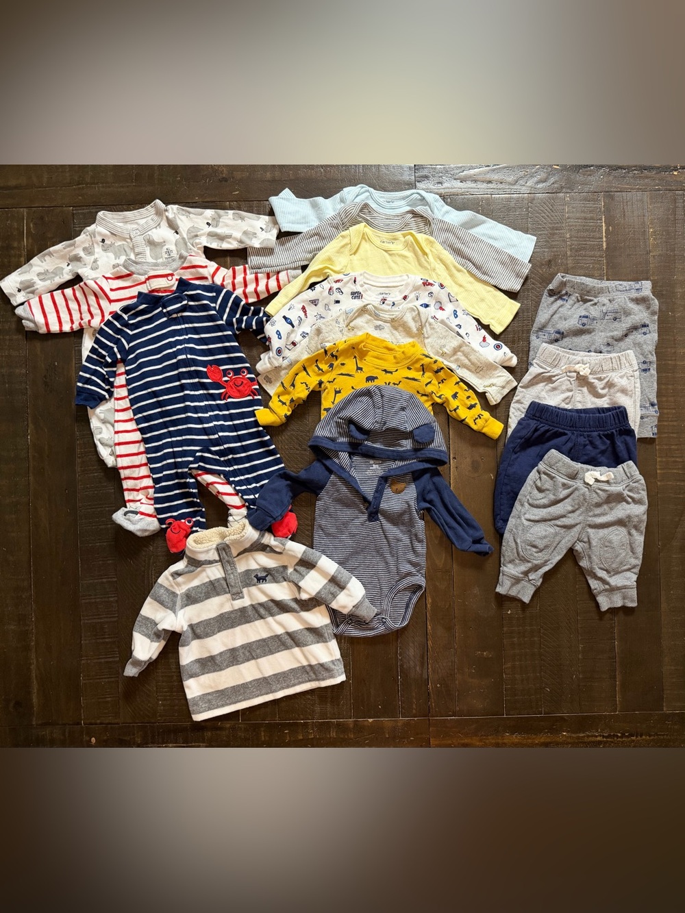 (15 Pieces) Mixed Lot Baby Boy Clothes, Size 3 Months.
